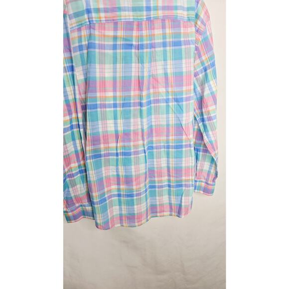 Vineyard Vines Kids 100% Cotton Plaid Long Sleeve Button Front Shirt Size Small - Picture 9 of 9